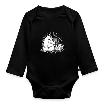 Platypus Platypus Idée Cadeau Australie - Body Bébé bio manches longues - noir - Devant