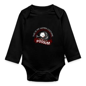 Opossum - Baby Bio-Langarm-Body - Schwarz - Vorne