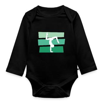 gymnaste - Body Bébé bio manches longues - noir - Devant