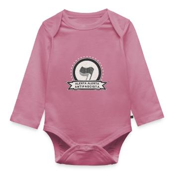 ANTIFA - Body Bébé bio manches longues - mauve - Devant