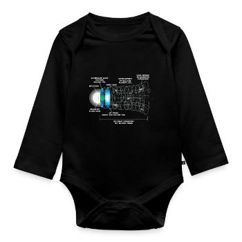 Astrophysique Big Bang - Body Bébé bio manches longues - noir - Devant