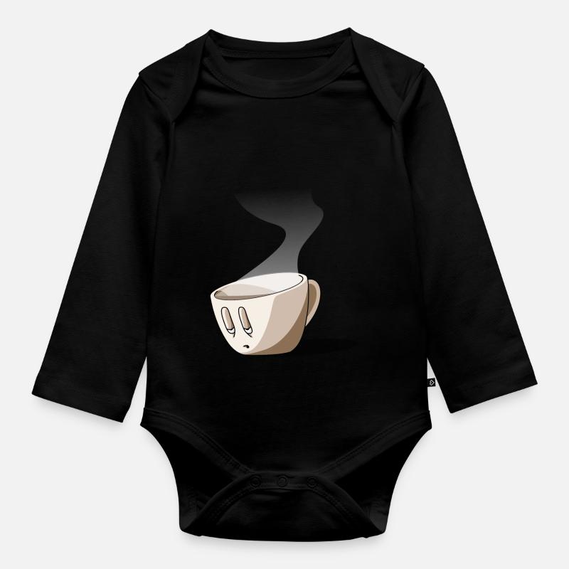 Coffee... - Body Bébé bio manches longues - noir
