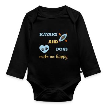 Kayak Kayaking - Body Bébé bio manches longues - noir - Devant