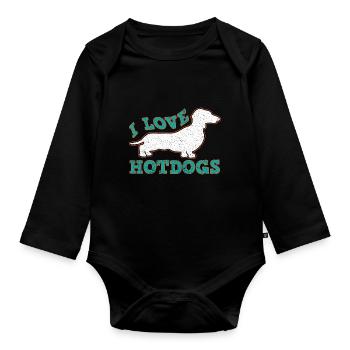 Dog Dog Lover Dog Owner Dog Lover - Organic Longsleeve Baby Bodysuit - black - Front