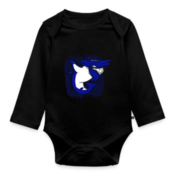 Liebt Kobold Hai Geschenk - Baby Bio-Langarm-Body - Schwarz - Vorne