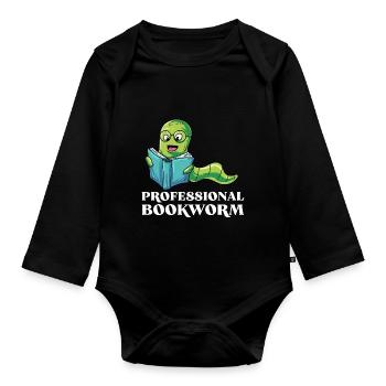Lesen - Baby Bio-Langarm-Body - Schwarz - Vorne