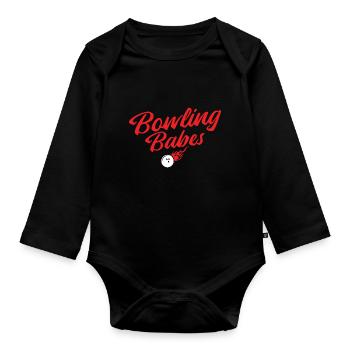 Bowling - Baby Bio-Langarm-Body - Schwarz - Vorne