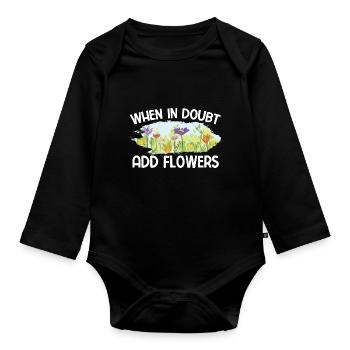 Landschaftsgärtner Hobbygärtner Gärtner - Baby Bio-Langarm-Body - Schwarz - Vorne
