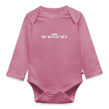 Coordonnées Gera - Body Bébé bio manches longues - mauve - Devant