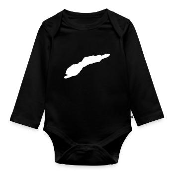 Drapeau de la carte du Timor oriental - Body Bébé bio manches longues - noir - Devant