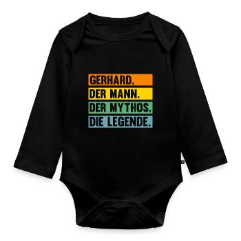 Gerhard - Baby Bio-Langarm-Body - Schwarz - Vorne