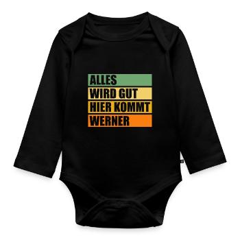 Werner - Baby Bio-Langarm-Body - Schwarz - Vorne