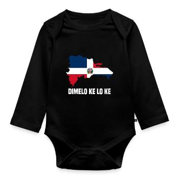 Dominikanische Republik - Baby Bio-Langarm-Body - Schwarz - Vorne