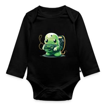 Geist - Baby Bio-Langarm-Body - Schwarz - Vorne