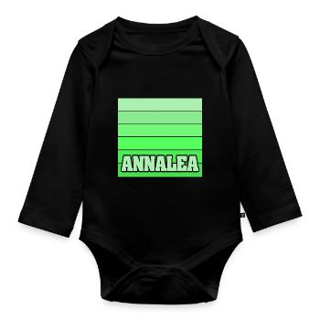 Gift idea Annalea - Organic Longsleeve Baby Bodysuit - black - Front