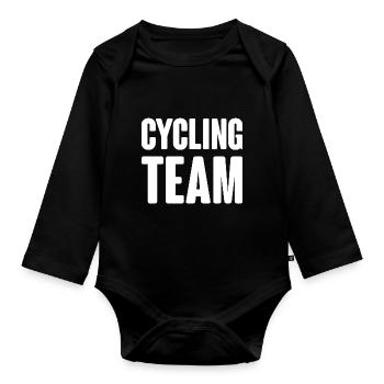 Cycling Team - Organic Longsleeve Baby Bodysuit - black - Front
