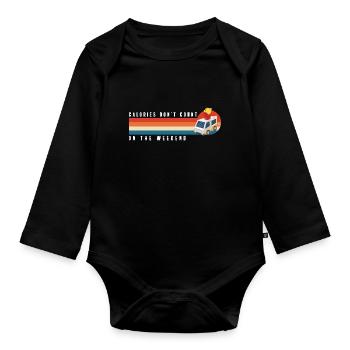 Food Truck Food Fries - Organic Longsleeve Baby Bodysuit - black - Front