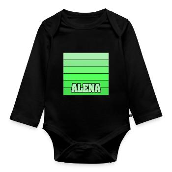 Fille Alena - Body Bébé bio manches longues - noir - Devant
