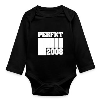 Année : 2008 - Body Bébé bio manches longues - noir - Devant