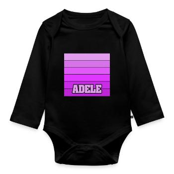 comme nom de fille - Body Bébé bio manches longues - noir - Devant