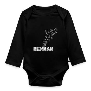 Pêcheur Hennah - Body Bébé bio manches longues - noir - Devant