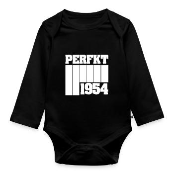 Einzigartig 1954 - Baby Bio-Langarm-Body - Schwarz - Vorne