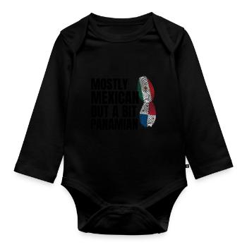 Anime & Skizzieren Mädchen Anime Skizzieren Gesche - Baby Bio-Langarm-Body - Schwarz - Vorne
