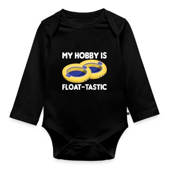 Rafting Wassersport - Baby Bio-Langarm-Body - Schwarz - Vorne