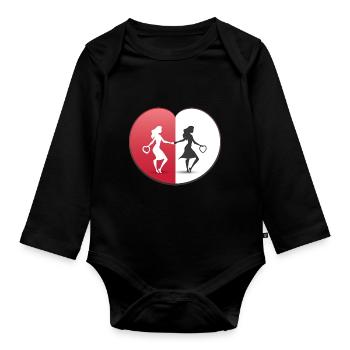 Meilleurs ami - Body Bébé bio manches longues - noir - Devant