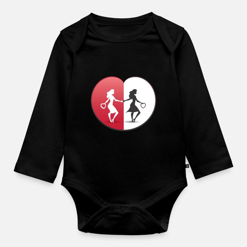 Meilleurs ami - Body Bébé bio manches longues - noir