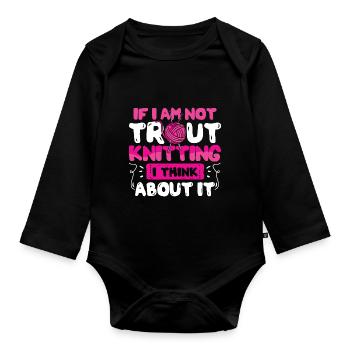 If you dont like Knitting - Baby Bio-Langarm-Body - Schwarz - Vorne