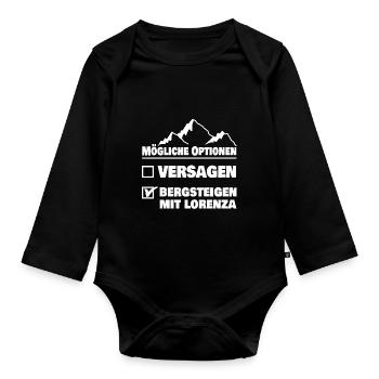 Vorname lorenza - Baby Bio-Langarm-Body - Schwarz - Vorne