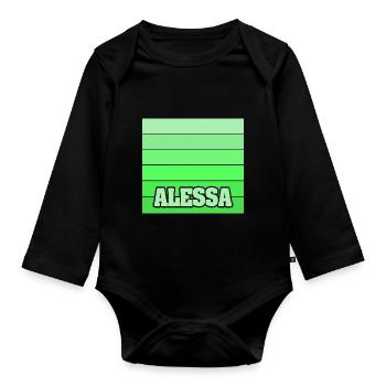 Cadeau pour Alessa - Body Bébé bio manches longues - noir - Devant