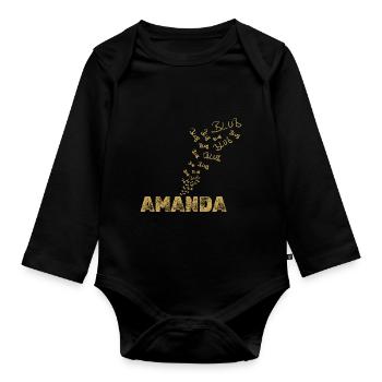 Boot Amanda - Baby Bio-Langarm-Body - Schwarz - Vorne