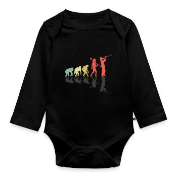 Posaunist Posaunist Evolution Marching Band - Baby Bio-Langarm-Body - Schwarz - Vorne