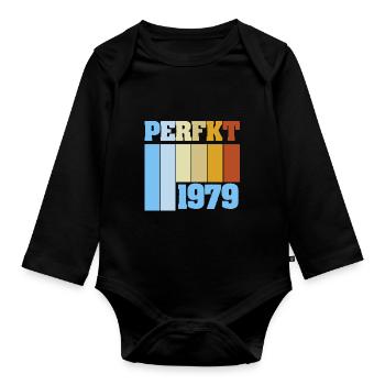 1979 1979 - Organic Longsleeve Baby Bodysuit - black - Front