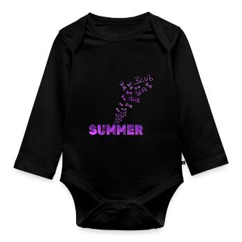 Spaßig Summer - Baby Bio-Langarm-Body - Schwarz - Vorne