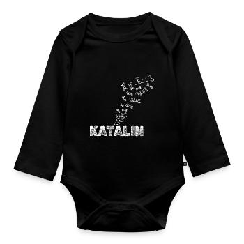 Anglerin Katalin - Baby Bio-Langarm-Body - Schwarz - Vorne
