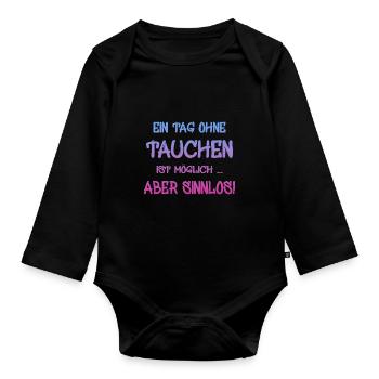 Tauchen - Baby Bio-Langarm-Body - Schwarz - Vorne