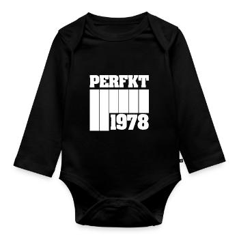 1978 - Baby Bio-Langarm-Body - Schwarz - Vorne