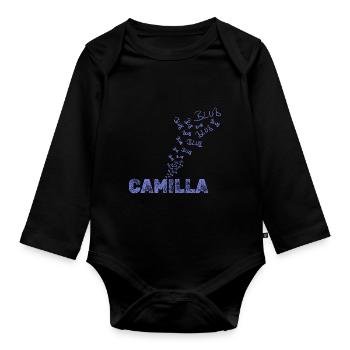 Segeln Camilla - Baby Bio-Langarm-Body - Schwarz - Vorne