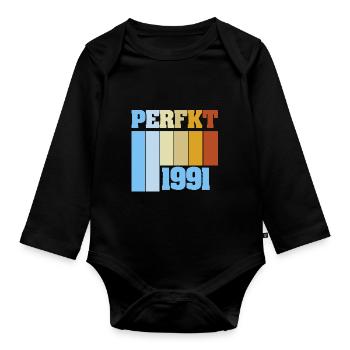 Parfait 1991 - Body Bébé bio manches longues - noir - Devant