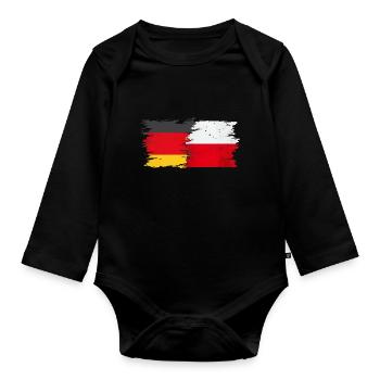 Allemagne Turquie Friendship Maillot de foot - Body Bébé bio manches longues - noir - Devant