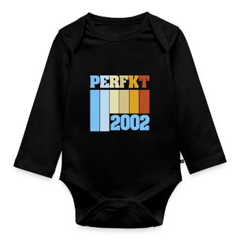 Einzigartig 2002 - Baby Bio-Langarm-Body - Schwarz - Vorne