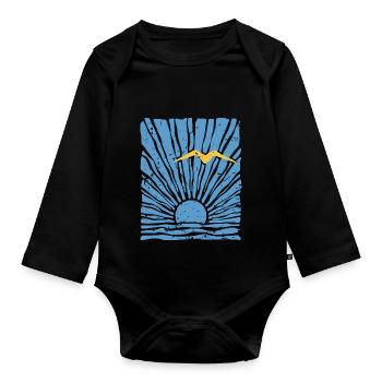 Sonne - Baby Bio-Langarm-Body - Schwarz - Vorne