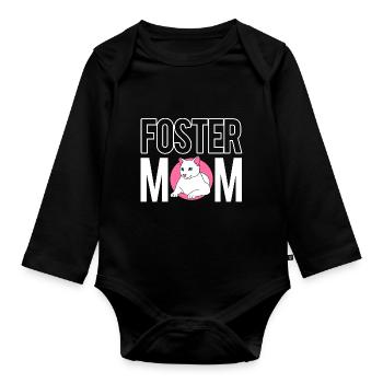 Cat Rescue Animal Rights Animal Rescue Animal Shelter - Organic Longsleeve Baby Bodysuit - black - Front
