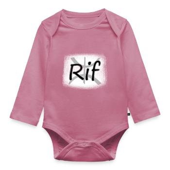 Rif Maroc Amazigh Nord du Maroc Imazighen - Body Bébé bio manches longues - mauve - Devant