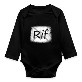 Rif Maroc Amazigh Nord du Maroc Imazighen - Body Bébé bio manches longues - noir - Devant