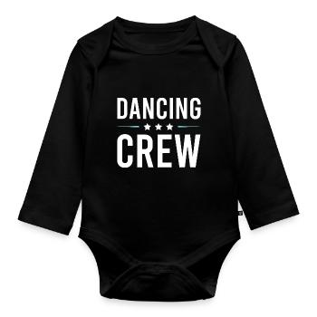 Dancing Crew - Baby Bio-Langarm-Body - Schwarz - Vorne