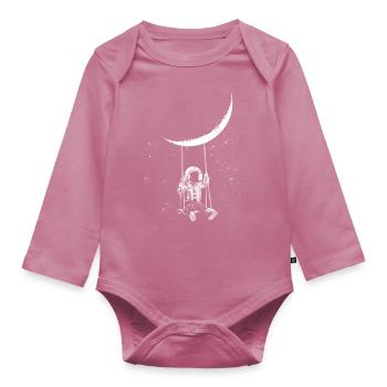 espace - Body Bébé bio manches longues - mauve - Devant